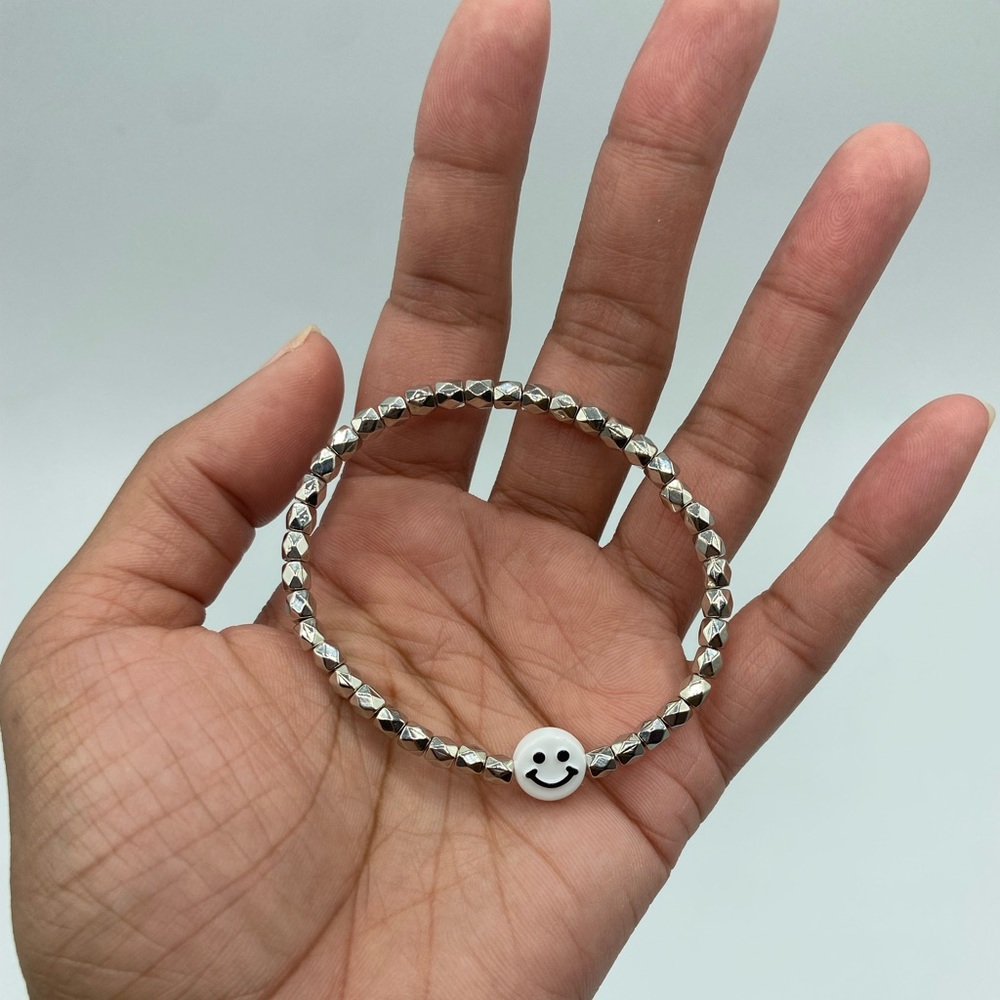 Handmade Trendy Y2K Inspired Copper Coated Stretch Bead Bracelet
